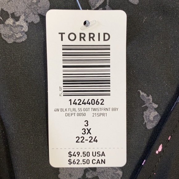 🦊 Torrid floral georgette baby doll tunic - Picture 10 of 10